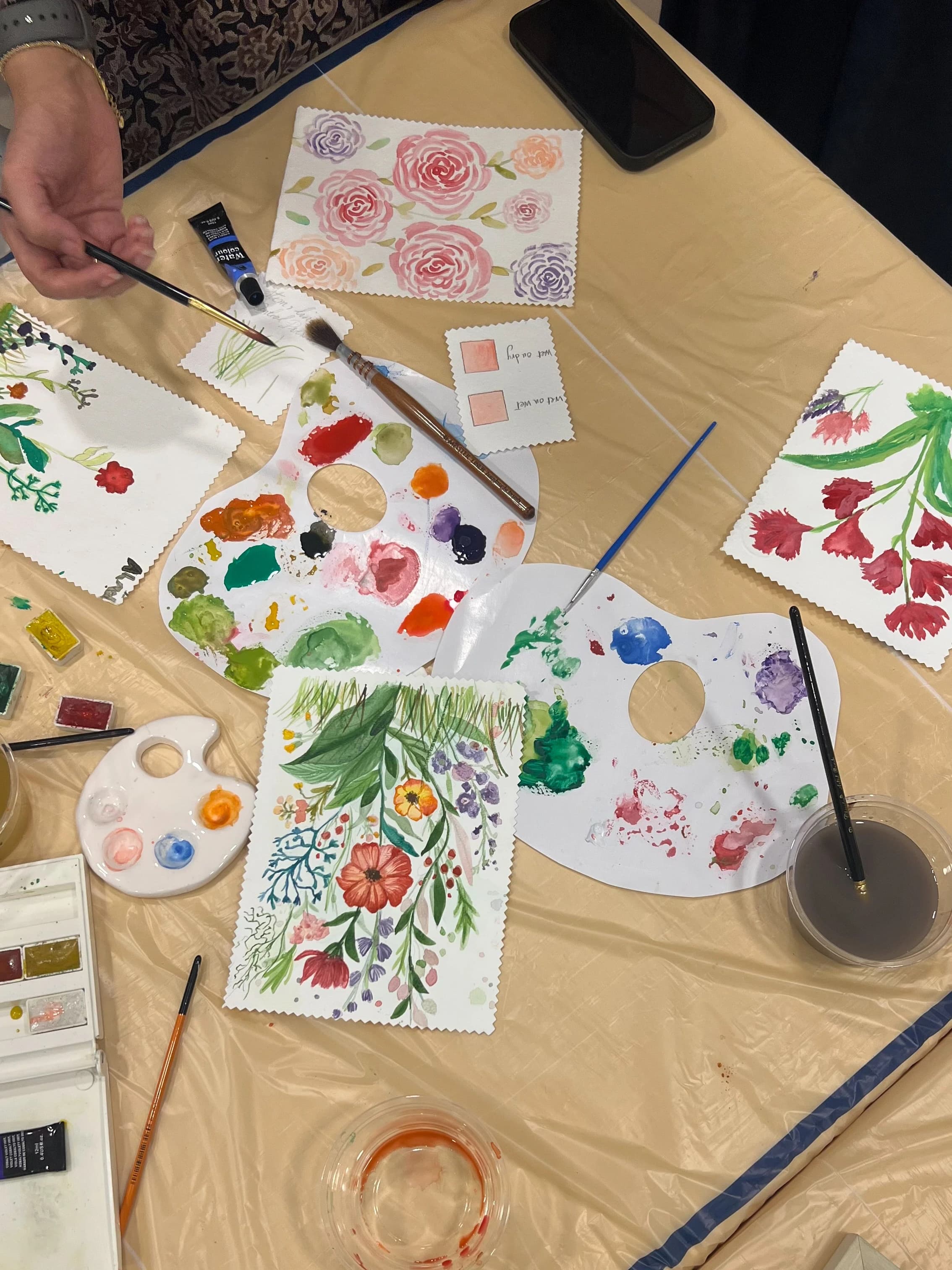 ورشة رسم الآيس كريم بالألوان المائية